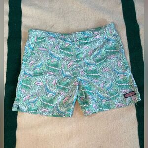 Vineyard Vines Heron and Fish Animal Print Swim Trunks